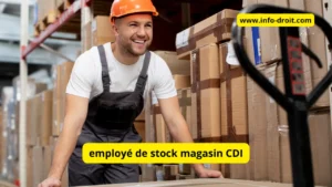 employé de stock magasin CDI